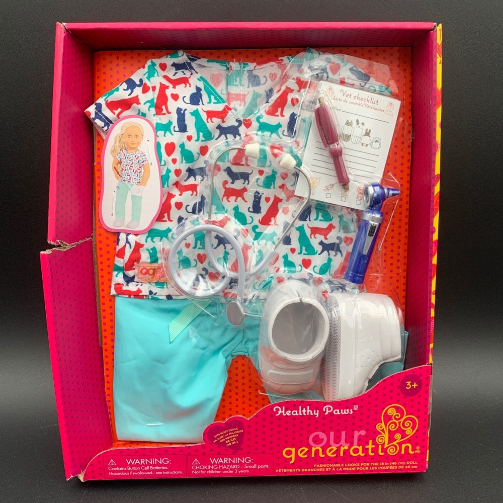 Our Generation Healthy Paws Vet Uniform Outfit for 18 inch Dolls BD30316D